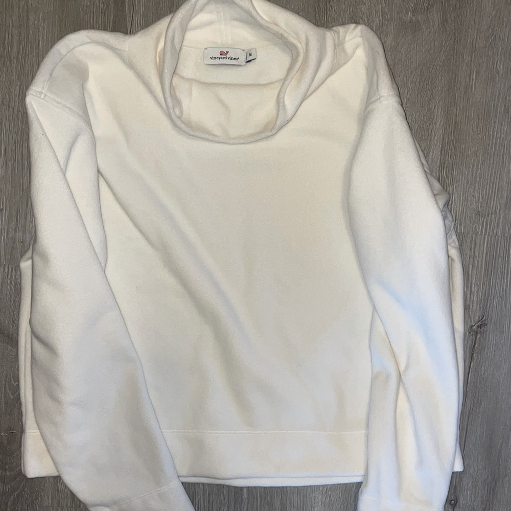 Vineyard vines fleece mock turtleneck top